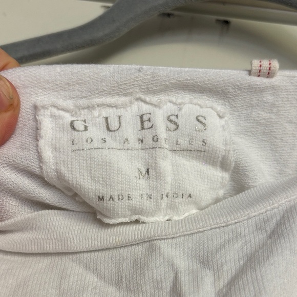 Guess White Embellished Blouse with open shoulders size M - Picture 2 of 8